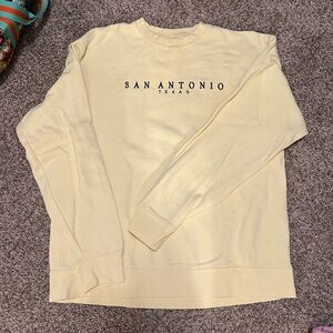 San Antonio Texas Butter Yellow Sweater